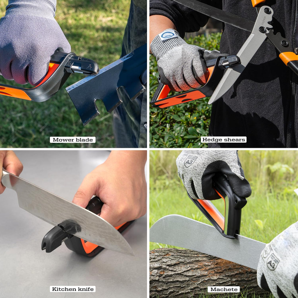 SHARPAL 103N All-in-1 Knife Garden Tool Multi-Sharpener for Lawn Mower Blade, Axe, Hatchet, Machete, Pruner, Hedge Shears, Scissors Fathers Day Gift