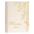 Lanpn Wedding Anniversary Journal Book Memories of Us, Linen Dating to 70th Wedding Scrapbook Notebook Memory Book, Newlywed Marriage Couple Anniversary Journal Bridal Shower Gifts (Beige, 190 Pages)
