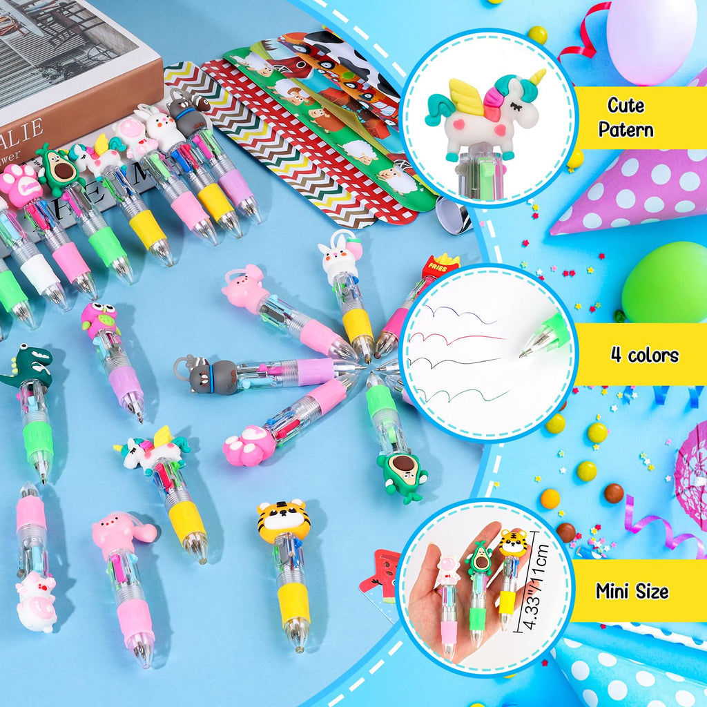 Stationery Party Pack, 12Pack Birthday Goodie Bags with Multicolor Pen Mini Notebooks for Goodie Bag Classroom Gifts Class Rewards Prizes