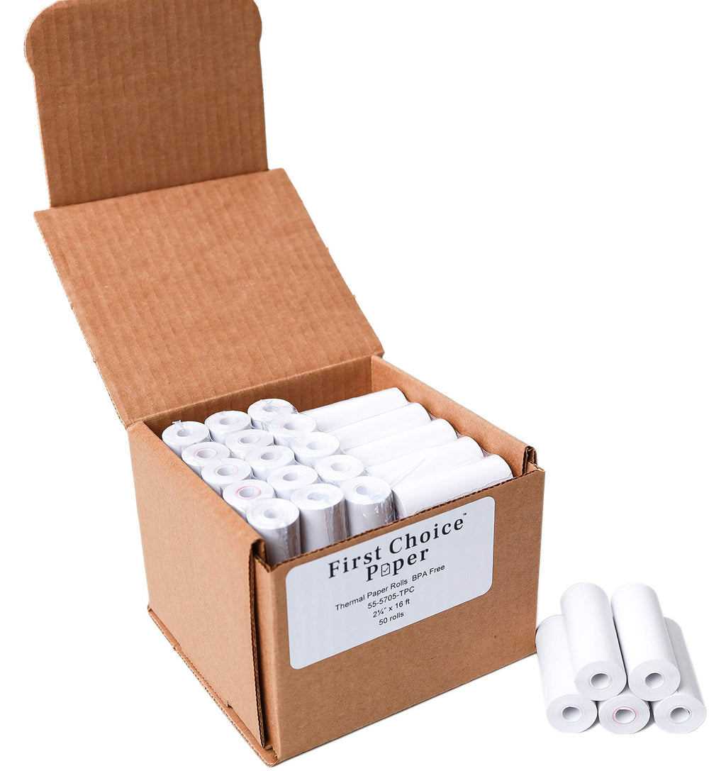 50 Coreless Thermal Paper Rolls for Poynt Smart Payment Terminal Receipt Printer - 2.25" x 16 ft