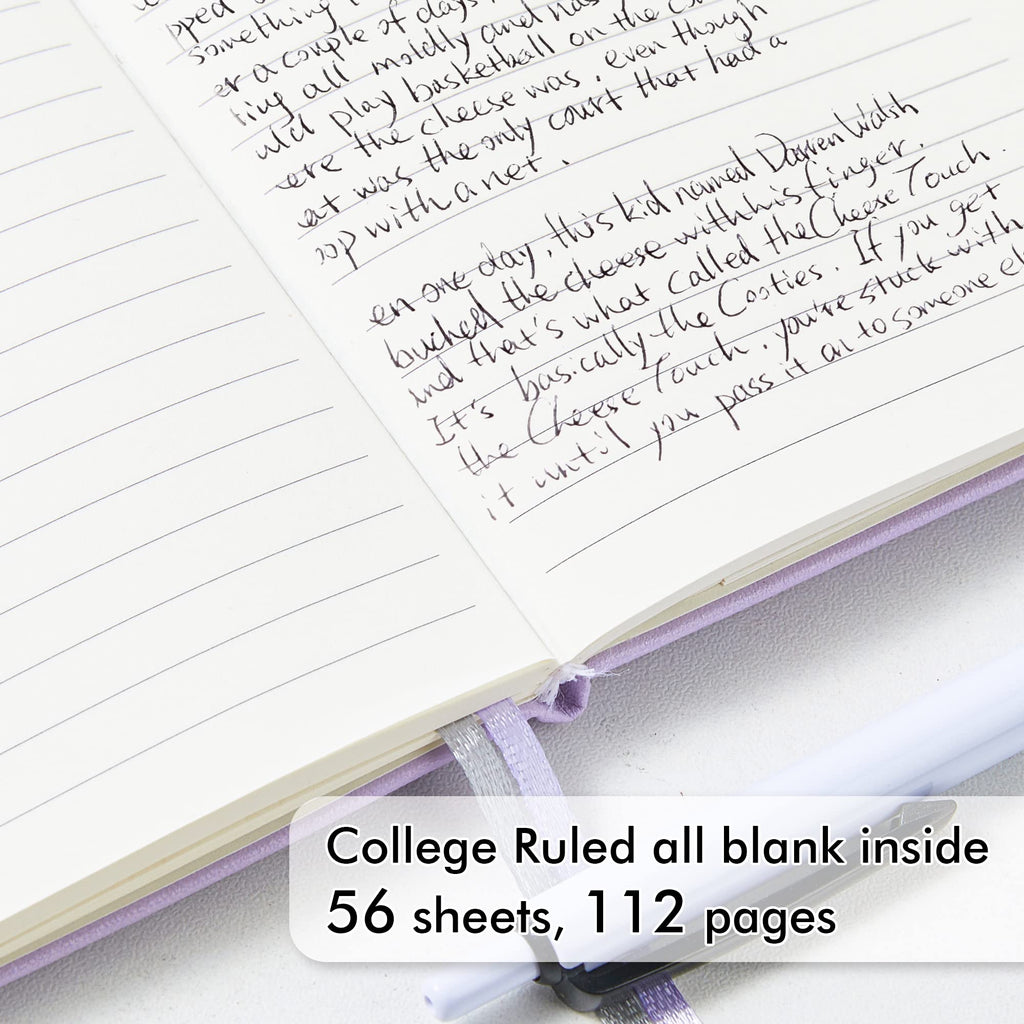 feela Pocket Notebook Journals, Mini Cute Small Hardcover College Ruled Notepad Office School Supplies, with 3 Black Pens, 3.5”x 5.5”, 3 Pack, A6, Pastel Colors, Light Blue, Light Purple, Light Green