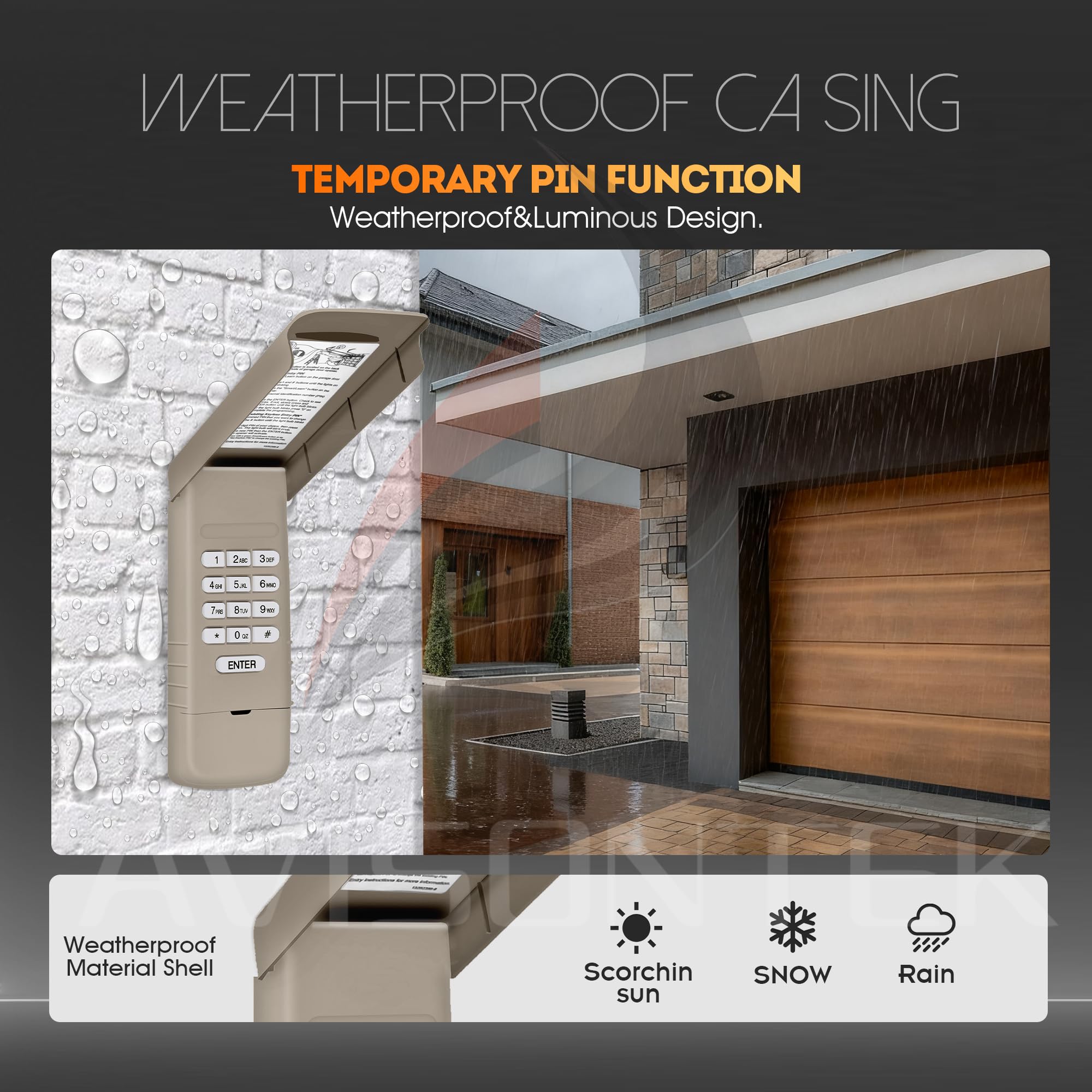 878Max Universal LiftMaster Chamberlain Craftsman Garage Door Keypad【3 Year Warranty】