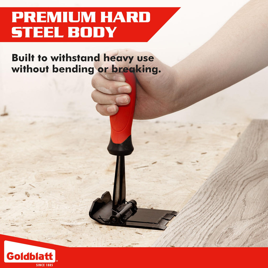 Goldblatt Trim Removal Tool, 3-Inch Baseboard Removal Tool for No-Damage The Surface, Heavy Duty Pry Bar Removal Multi-Tool for Carpet Tack Strip, Baseboard, Molding, Siding and Flooring Removal