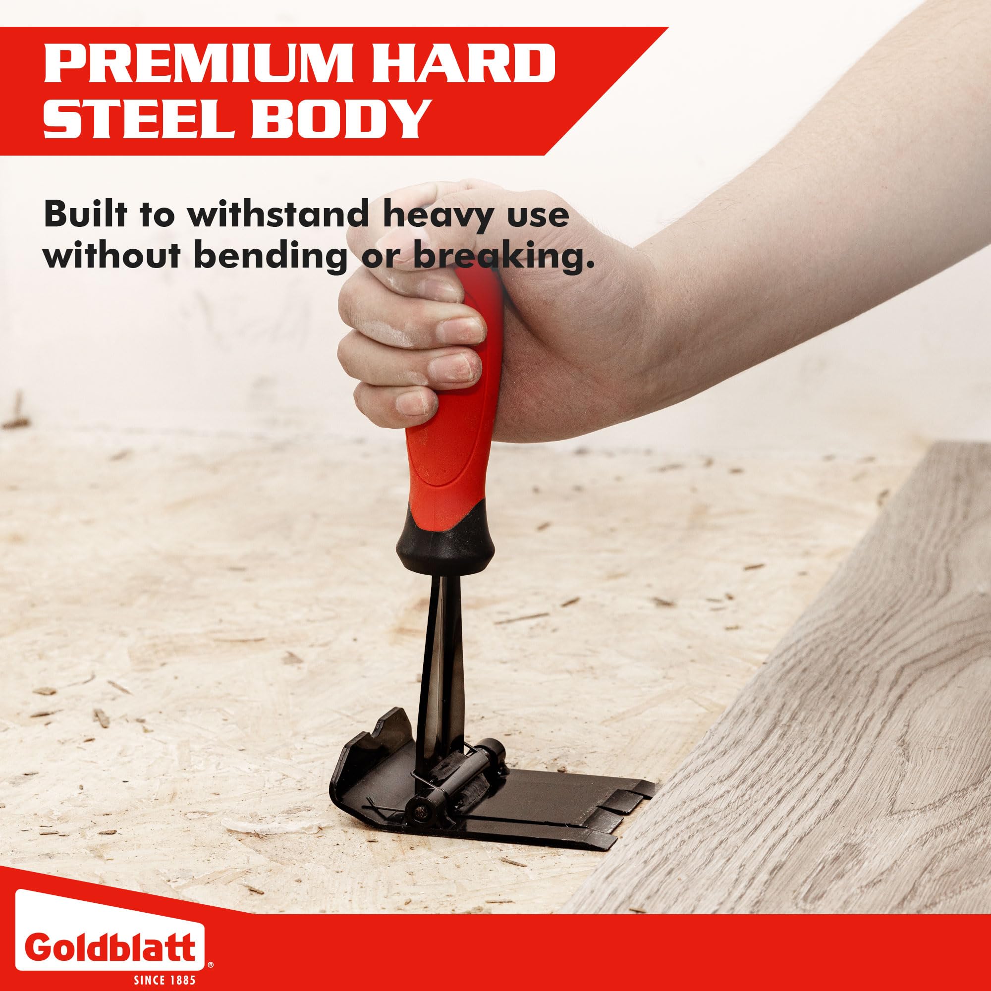 Goldblatt Trim Removal Tool, 3-Inch Baseboard Removal Tool for No-Damage The Surface, Heavy Duty Pry Bar Removal Multi-Tool for Carpet Tack Strip, Baseboard, Molding, Siding and Flooring Removal