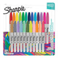 Sharpie Permanent Markers | Fine Point Colouring Pens | Assorted Colours | 24 Marker Pens