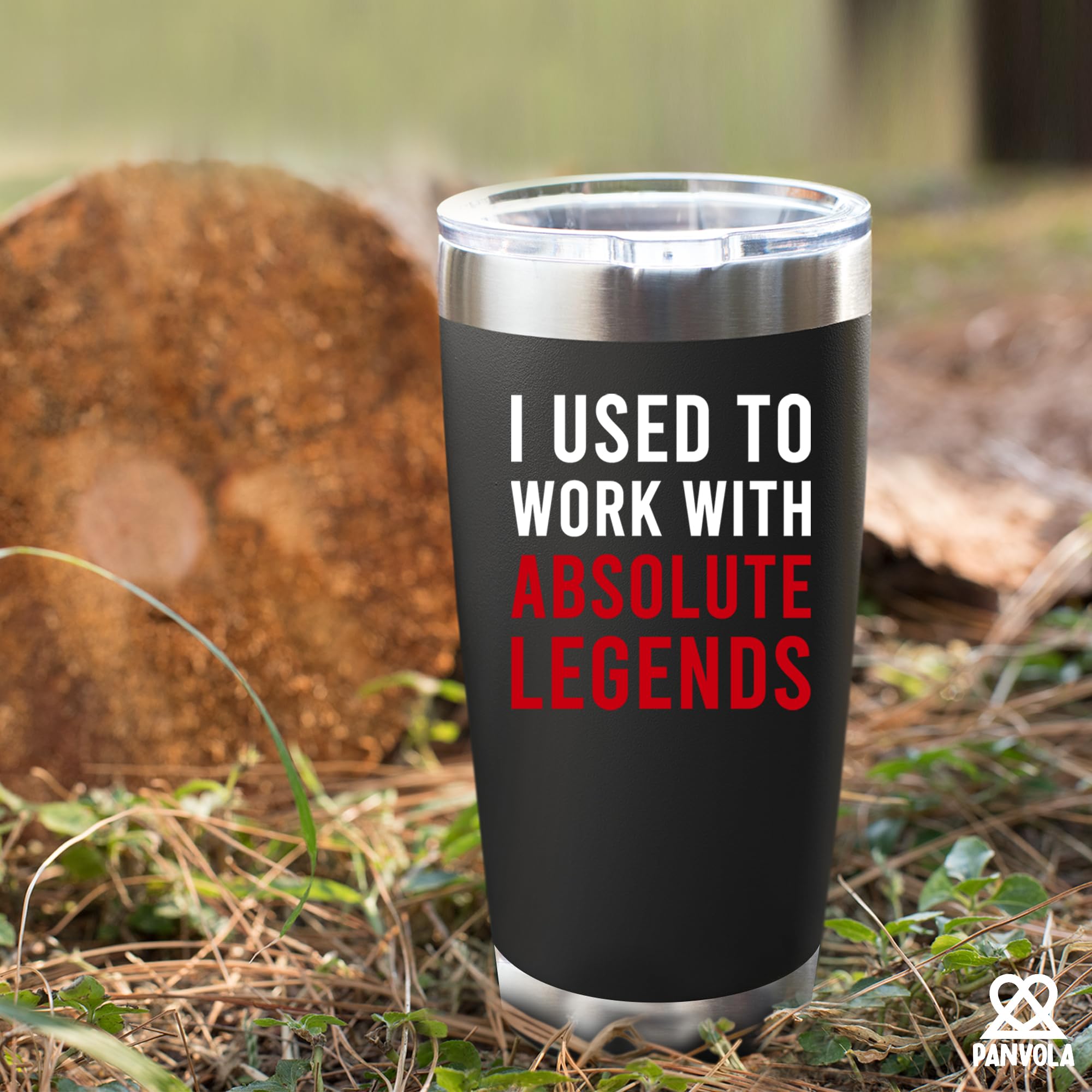 I Used to Work with Absolute Legend Vacuum Insulated Tumbler Farewell Going Away Gift for Coworker Retirement Gifts Goodbye Office Stainless Steel Removable Lid (Black, 20 oz)