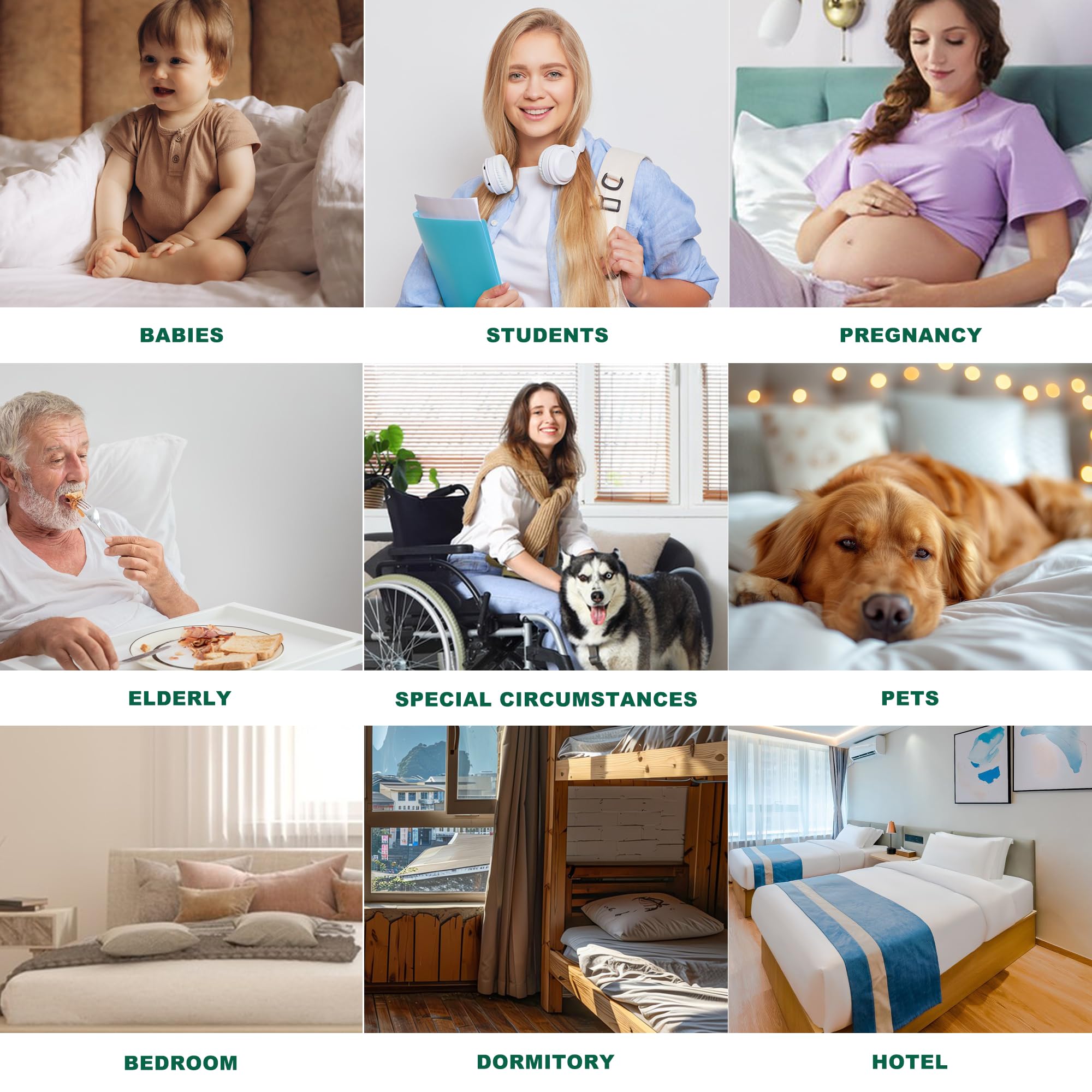 100% Waterproof Mattress Protector Full Size, Mattress Pad Cover 3D Air Fabric, Noiseless & Breathable Mattress Pad Fitted Style with Stretchable Pockets,Ultra Soft & Machine Washable