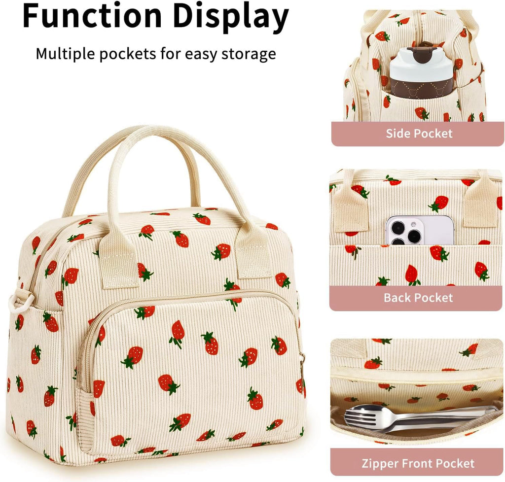 Insulated Lunch Bag for Women Men Large Reusable Lunch Box Adult Leakproof Portable Cooler Tote Bags for Work Picnic