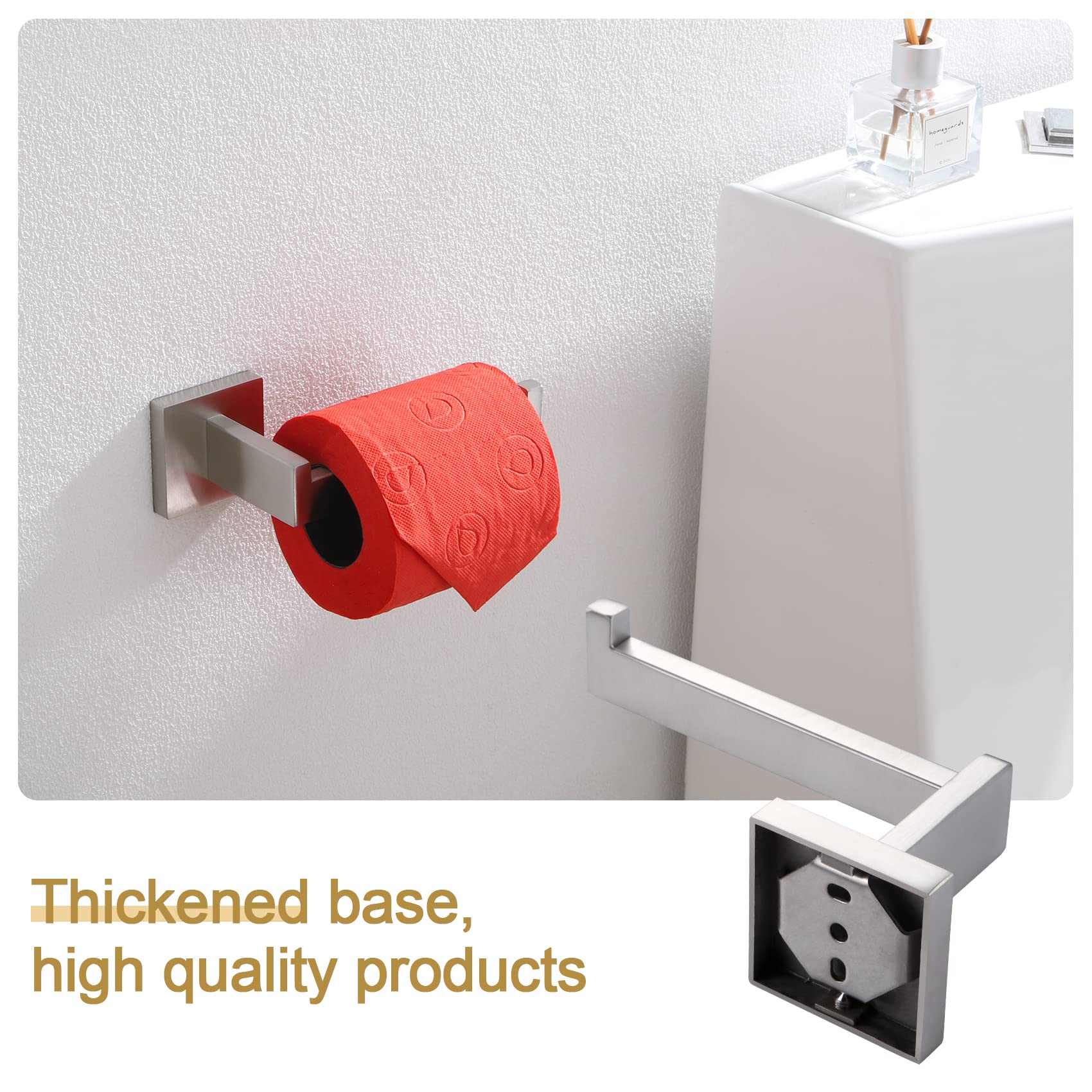 KOKOSIRI Toilet Paper Roll Holder Brushed Nickel Toilet Paper Holder Stainless Steel for Kitchen Bathroom Dispenser Wall Mounted, B2003BR