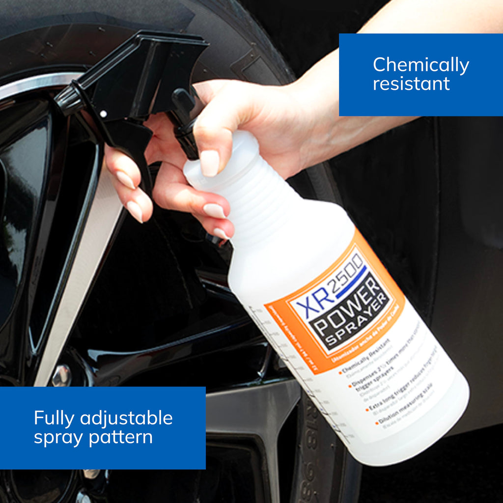 Sprayco Power Spray Bottles with High Output and Dilution Scale, Fully Adjustable and Chemically Resistant, 32oz, 2-Pack