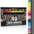 Zenacolor 40 Fabric Markers Permanent for Clothes - Non Toxic and Indelible Fabric Paint Pen