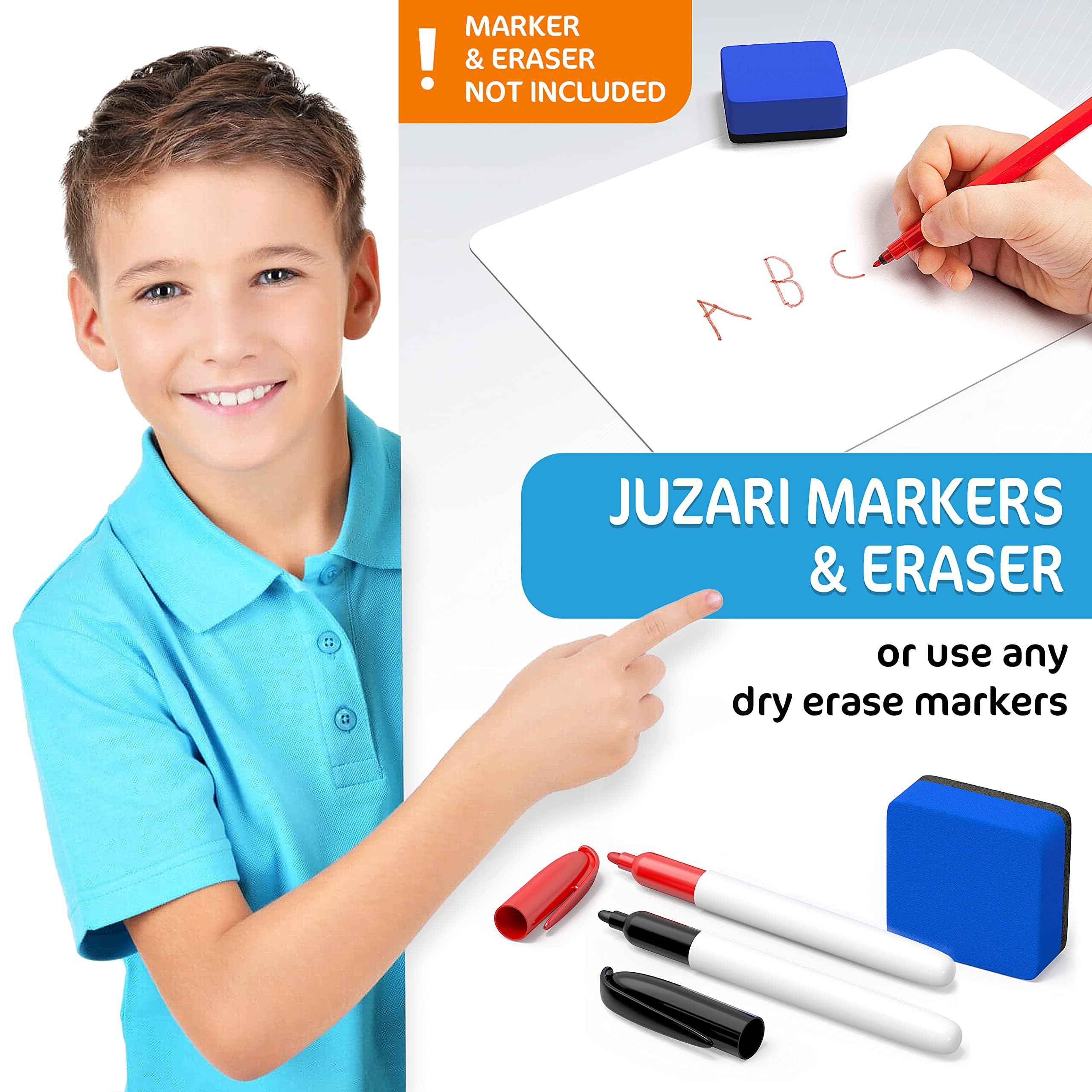 10 Pack 9x12 Small White Board for Students - Small Dry Erase Boards - Double Sided Mini Whiteboard - Smal Whiteboards Lapboards - Personal Dry Erase Board Kids - Mini White Boards for Classroom