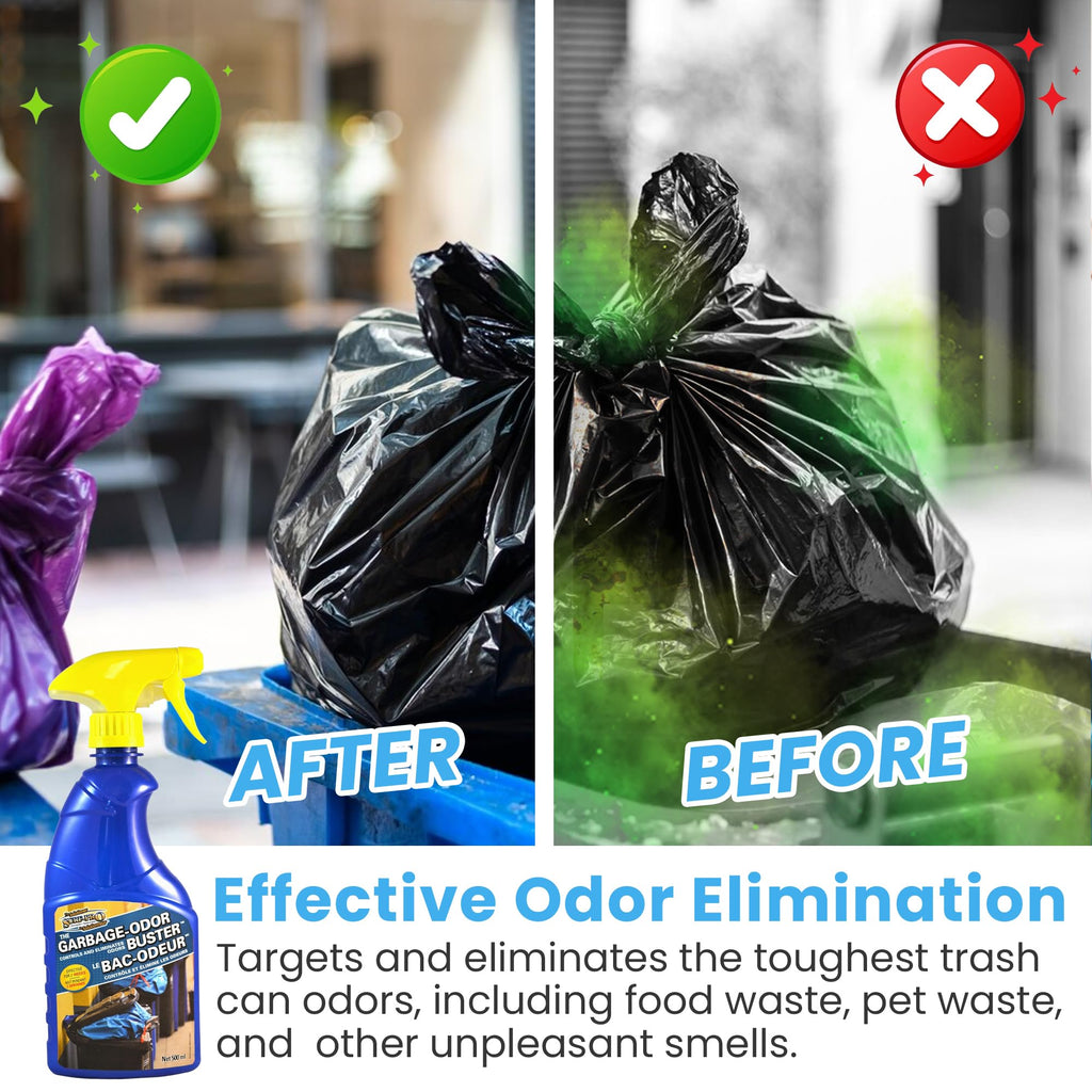 Outdoor Trash Can Odor Eliminator Spray - Freshen and Control Garbage Bin Smells with Ease (500 ml / 16.9 oz)