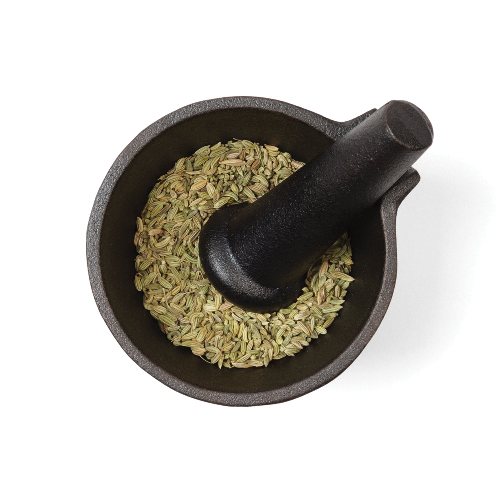 Fox Run 3861 Mortar and Pestle, Cast Iron, 4 x 4.5 x 3.5 inches Black