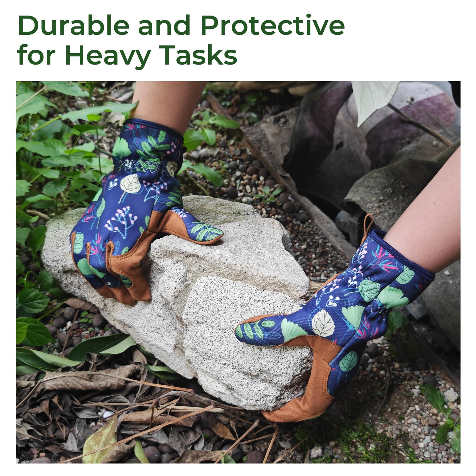 Gardening Gloves for Women, Garden Glove Thorn Proof, Breathable Leather Gloves No Stab for Weeding Digging Planting Pruning Working Garden with Grip Puncture-Resistant Work (Yellow)