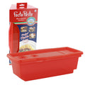 Microwave Pasta Cooker, Uncoated- The Original Fasta Pasta (Red)- Quickly Cooks up to 4 Servings- No Mess, Sticking or Waiting for Boil- Perfect Al Dente Pasta Every Time- for Dorms, Small Kitchens,