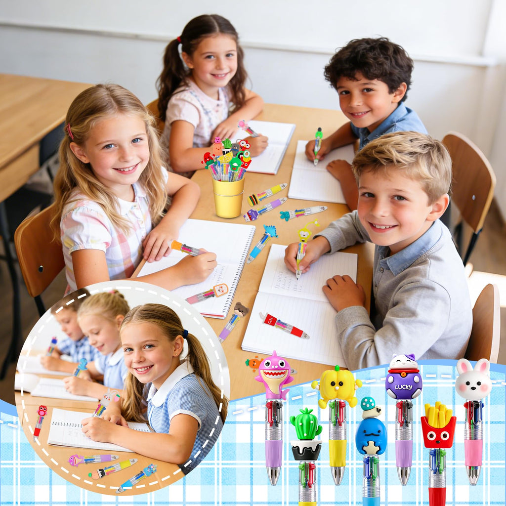 Natonhi Multicolor Pen in One,40pcs Cute Pens for Kids,Fun Pens for Classroom Prizes,Party Favors,Student Rewards,Birthday Gifts,School Supplies