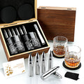 Gifts for Men, Valentine's Day Father's Day Anniversary Birthday Gifts Ideas for Dad Him Husband Boyfriend, Stainless Steel Whiskey Stones and Whiskey Glasses Set, Cool Whiskey Bourbon Gifts for Men