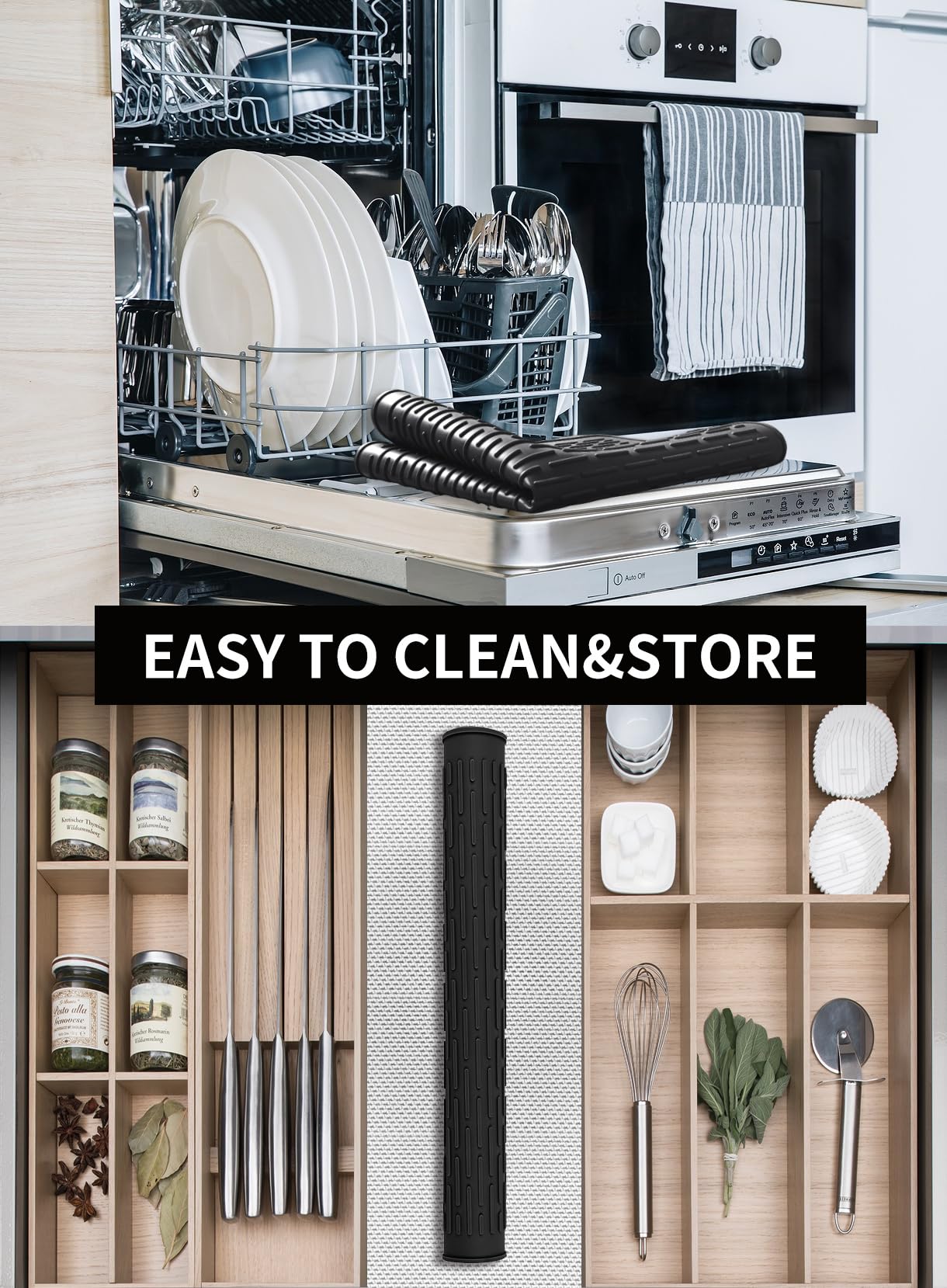 Electric Stove Top Cover 30In Silicone Heat Resistant Glass Ceramic Stovetop Protector Mat, Prevents Scratching, Expands Usable Kitchen Space (Black, 30*21inch)