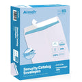 Aimoh 100 9 x 12 SELF Seal Security White Catalog Envelopes - 28lb - Security Tinted, Ultra Strong Quick-Seal, 9x12 inch (38100)