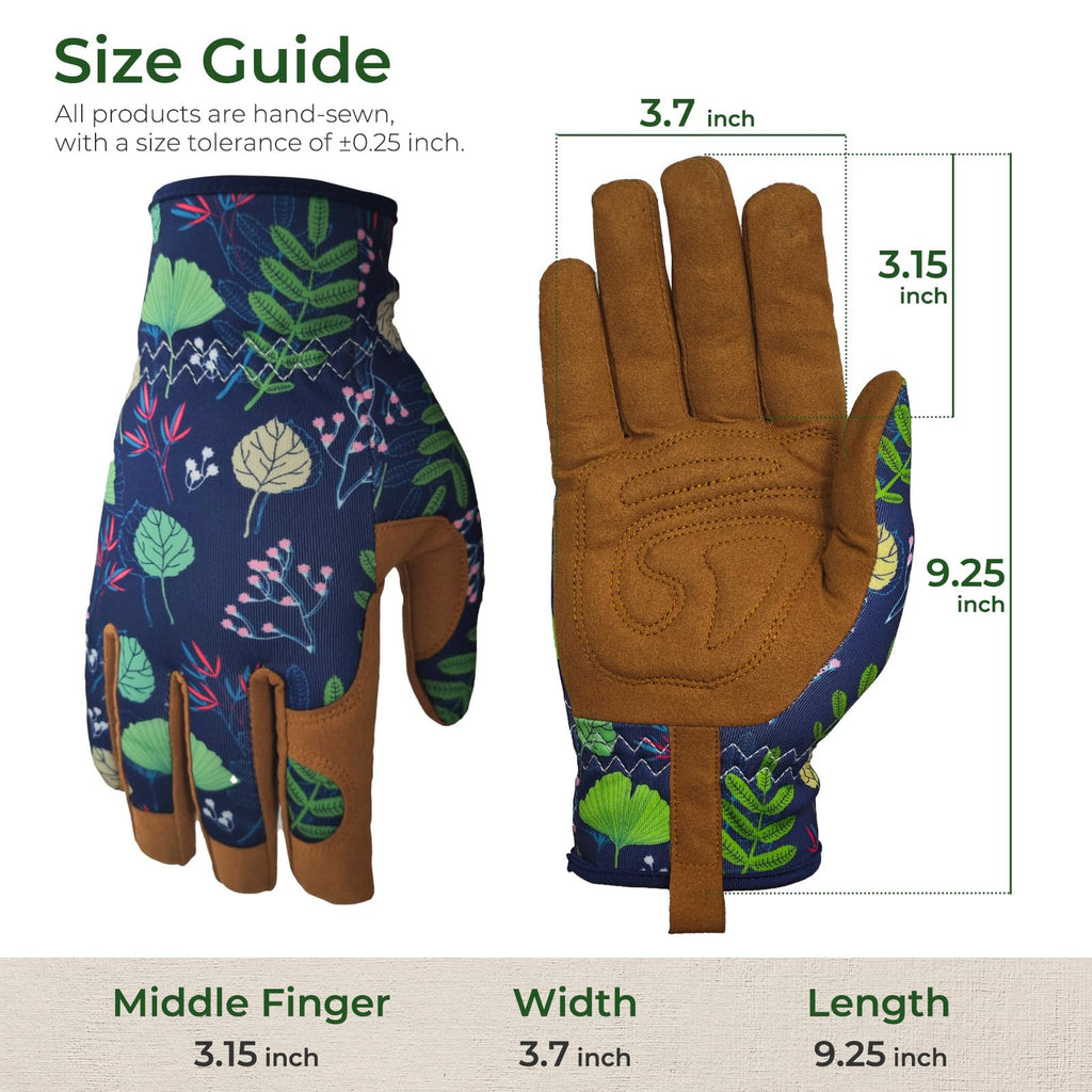 Gardening Gloves for Women, Garden Glove Thorn Proof, Breathable Leather Gloves No Stab for Weeding Digging Planting Pruning Working Garden with Grip Puncture-Resistant Work (Yellow)