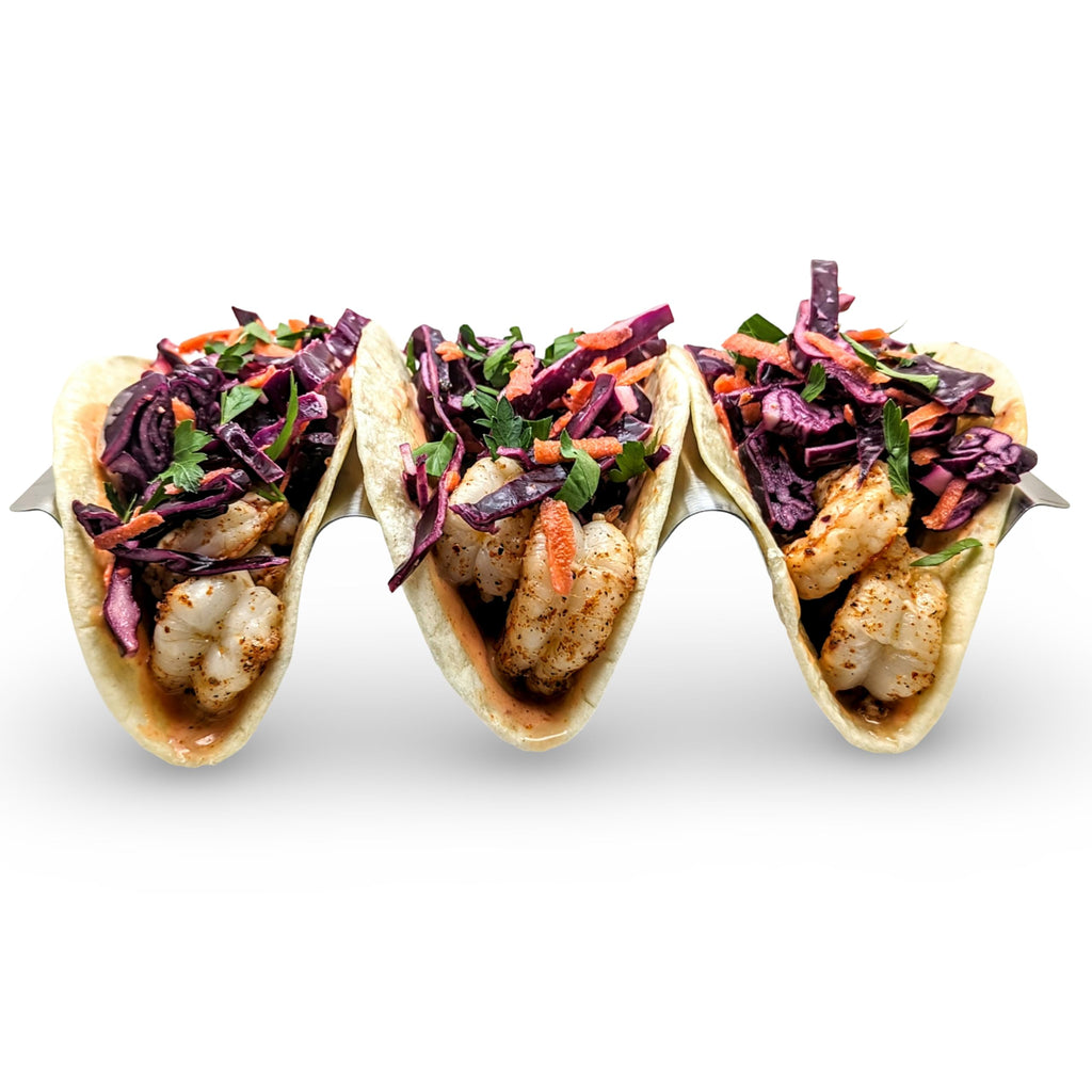 Kulinaria 6 Pack Stainless Steel Taco Holders + Cloth Dust Bag | Each Rack Holds 2 or 3 Tacos | Holders Work with Soft Shell and Hard Shell Tacos