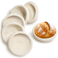 Mini Banneton Proofing Basket (5.5'', Set of 6), Natural Cotton Rope Small Banneton Basket & Liner, Sourdough Proofing Basket for Bread Bowls & Small Loaves