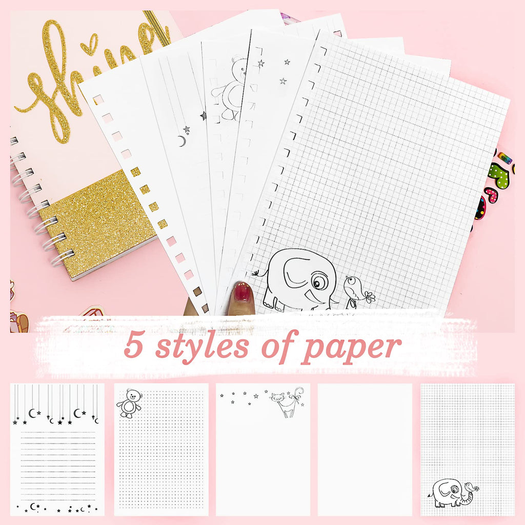 DIY Journaling Set Gifts for Girls Age of 8 9 10 11 12 13 Years Old and Up Personalized Diary For Tweens & Teens Journal for Girls Journal Kit Birthday Gift Cute Art Crafts Scrapbook Stationary Kit