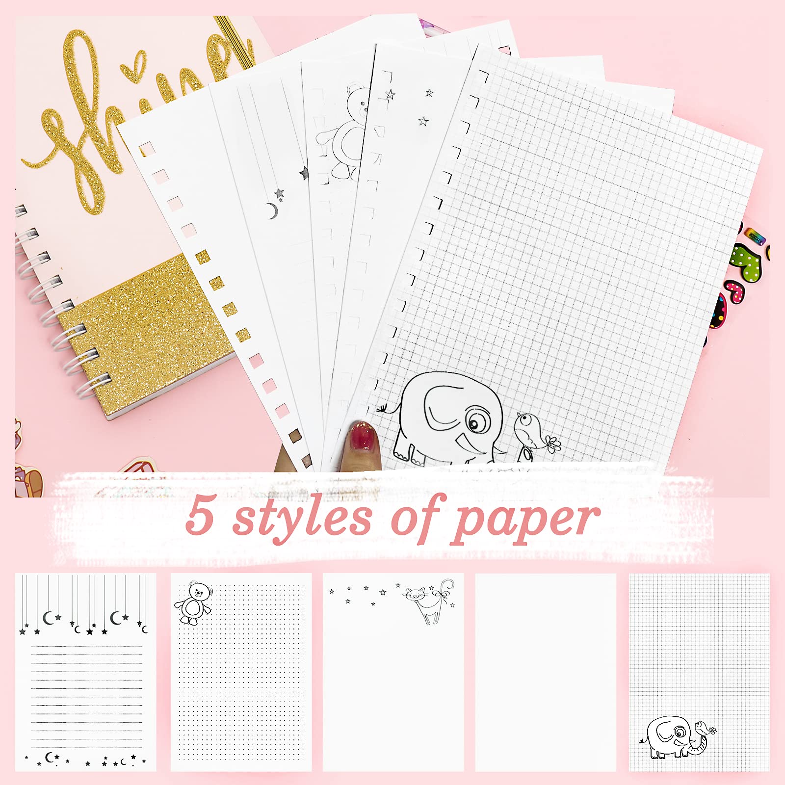 DIY Journaling Set Gifts for Girls Age of 8 9 10 11 12 13 Years Old and Up Personalized Diary For Tweens & Teens Journal for Girls Journal Kit Birthday Gift Cute Art Crafts Scrapbook Stationary Kit