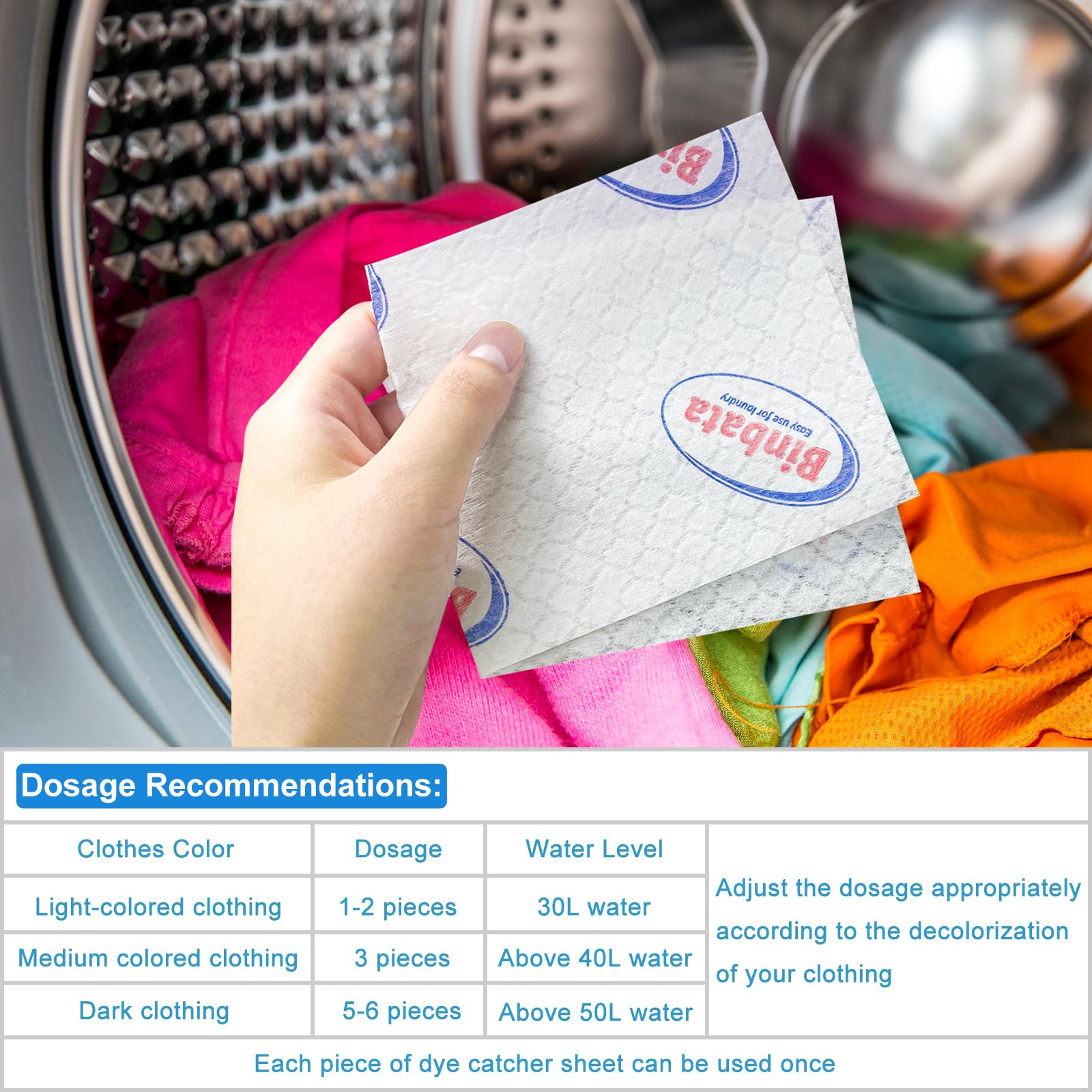 Binbata Color Grasper for Laundry 76 Count, Fragrance Free Dye Catcher Essential for Home Use, Dye Guard Grabber Sheets for Laundry in-Wash Sheets