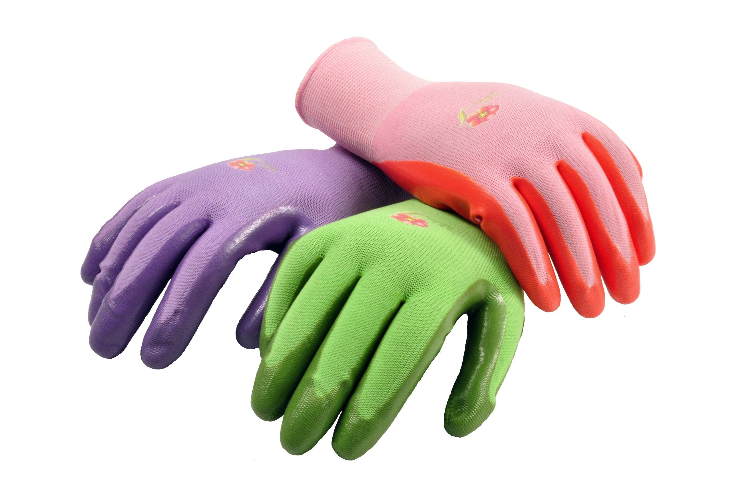 G & F Products 6 Pairs Women Gardening Gloves with Micro-Foam Coating - Garden Gloves Texture Grip - Working Gloves For Weeding, Digging, Raking and Pruning, Medium, Assorted color, 15226M