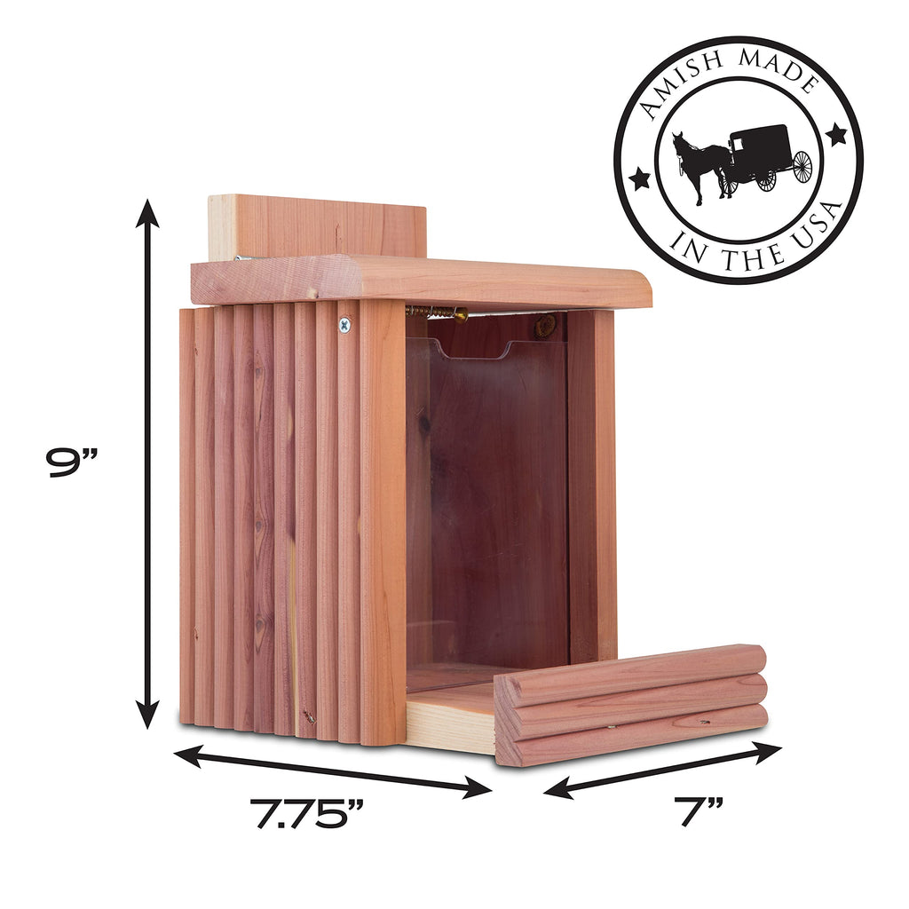 Pennington Cedar Squirrel Snacker Feeder Amish Made in The USA