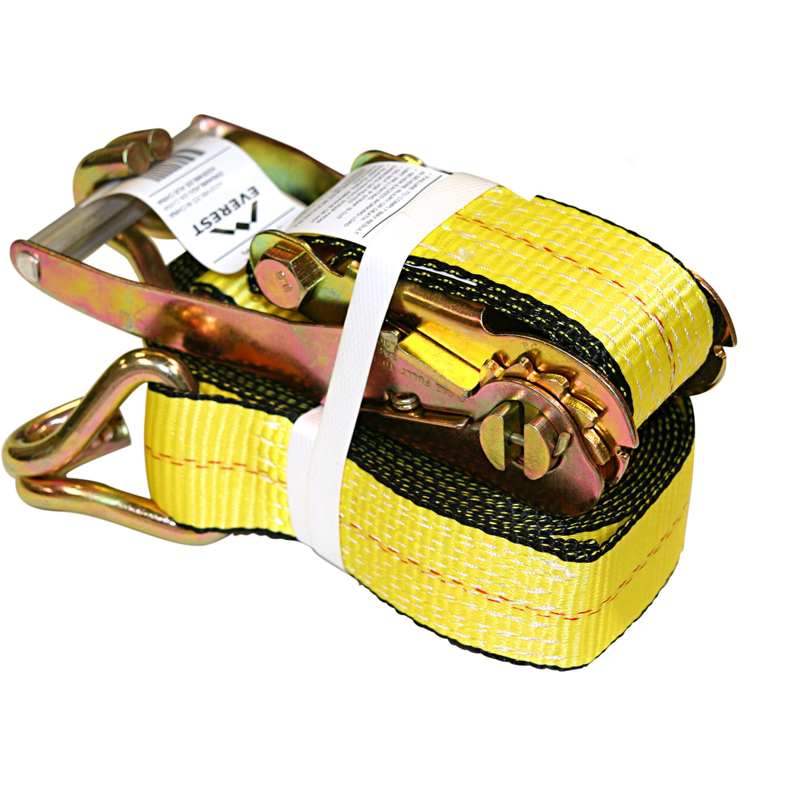 Everest Tough-Tech Series Heavy Duty Premium Ratchet Tie Down Strap – 1 pack – 2 inch – 27 Ft – 3333 LBS Load Cap – 10000 LB Break Strength – Cargo Strap for Moving Appliances, Lawn Equipment, Motorcycle, Camping Equipment, Outdoor Activities, Engineered