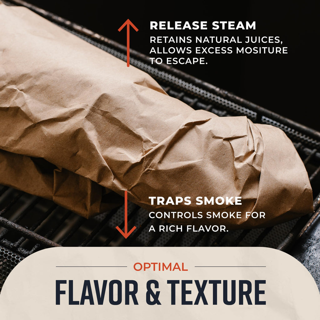 Brown Kraft Butcher Paper Roll - 18 Inch x 100 Feet - Food-Grade Paper for Wrapping and Smoking Meat, BBQ, Grilling, Perfect Brisket Crust - Durable, Unbleached, Uncoated & Unwaxed