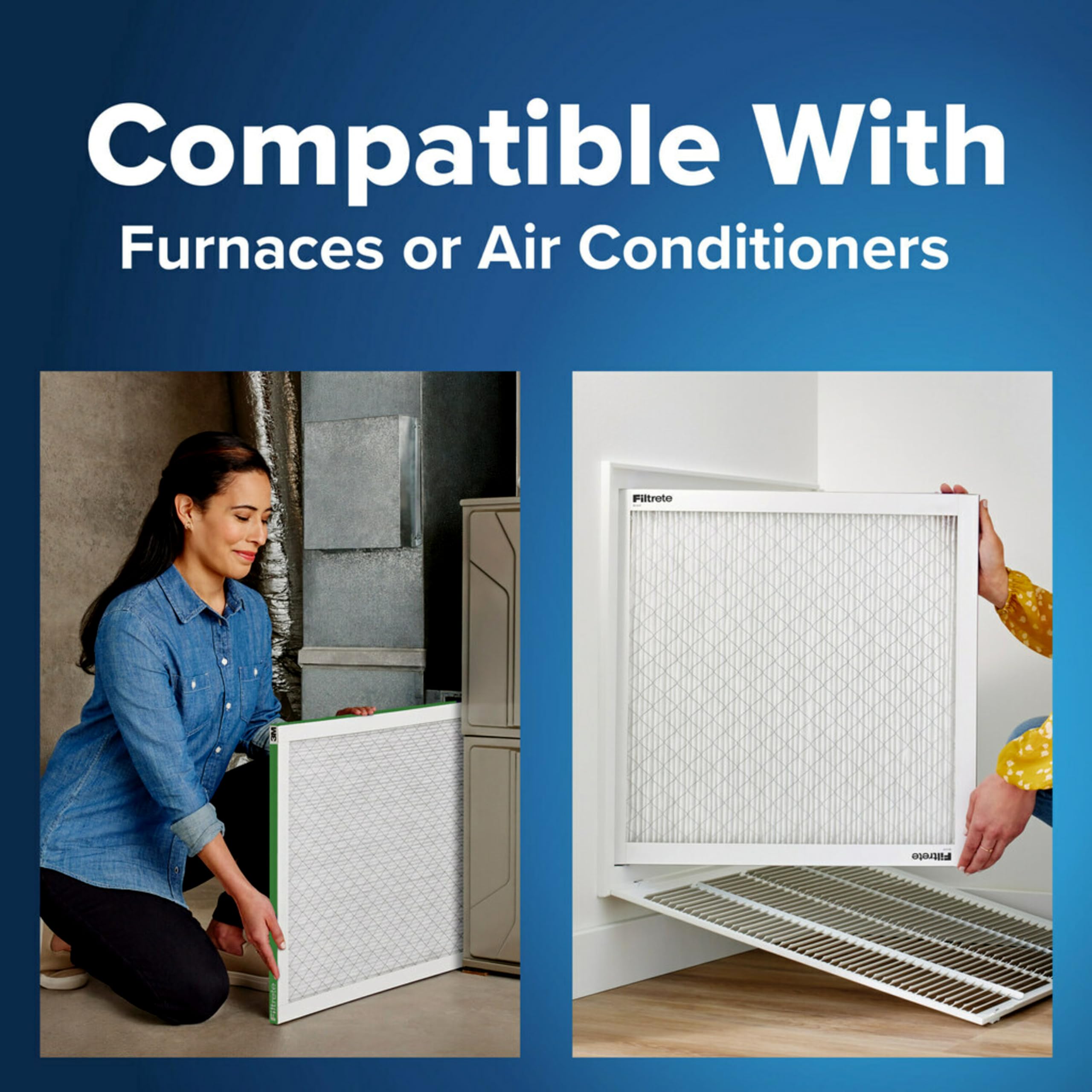 Filtrete 16x20x1 AC Furnace Air Filter, MPR 700, MERV 8, Tough on Pollen, Easy on Airflow, 3-Month Pleated 1-Inch Electrostatic Air Cleaning Filter, 2-Pack (Actual Size 15.68 x 19.68 x 0.78 in)