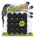 GorillaPads 25mm Non-Slip Furniture Pads/Gripper Feet Skids (Set of 32) Self Adhesive Rubber Floor Protectors, 1 Inch Round, Black, CB147-32