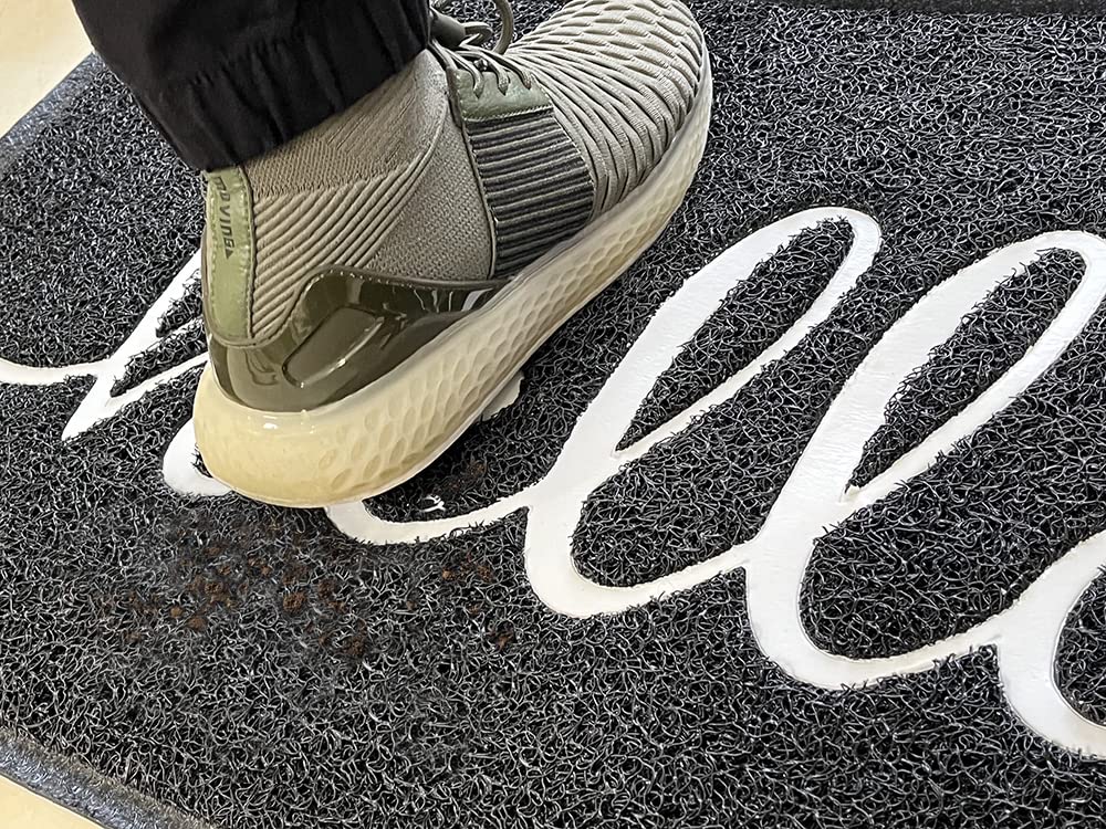 Door Mat Indoor Outdoor Doormat Low Profile Floor Mat Welcome Mat Non-Slip Low-Profile Design Front Doormat,Durable Trap Dirt for Entryway,High Traffic Areas,Patio 30"*17.5" (Black-Home, 30 * 17.5)