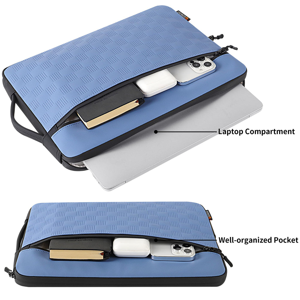 DOMISO Laptop Sleeve Bag for 17 inch Laptop 17.3 inch Laptop Case Laptop Carrying Case for 17 inch Asus Acer Dell 17.3" IdeaPad 3 Gen 7/IdeaPad 300 320 321/17.3" ZBook Fury 17.3 G8/HP Envy, Blue