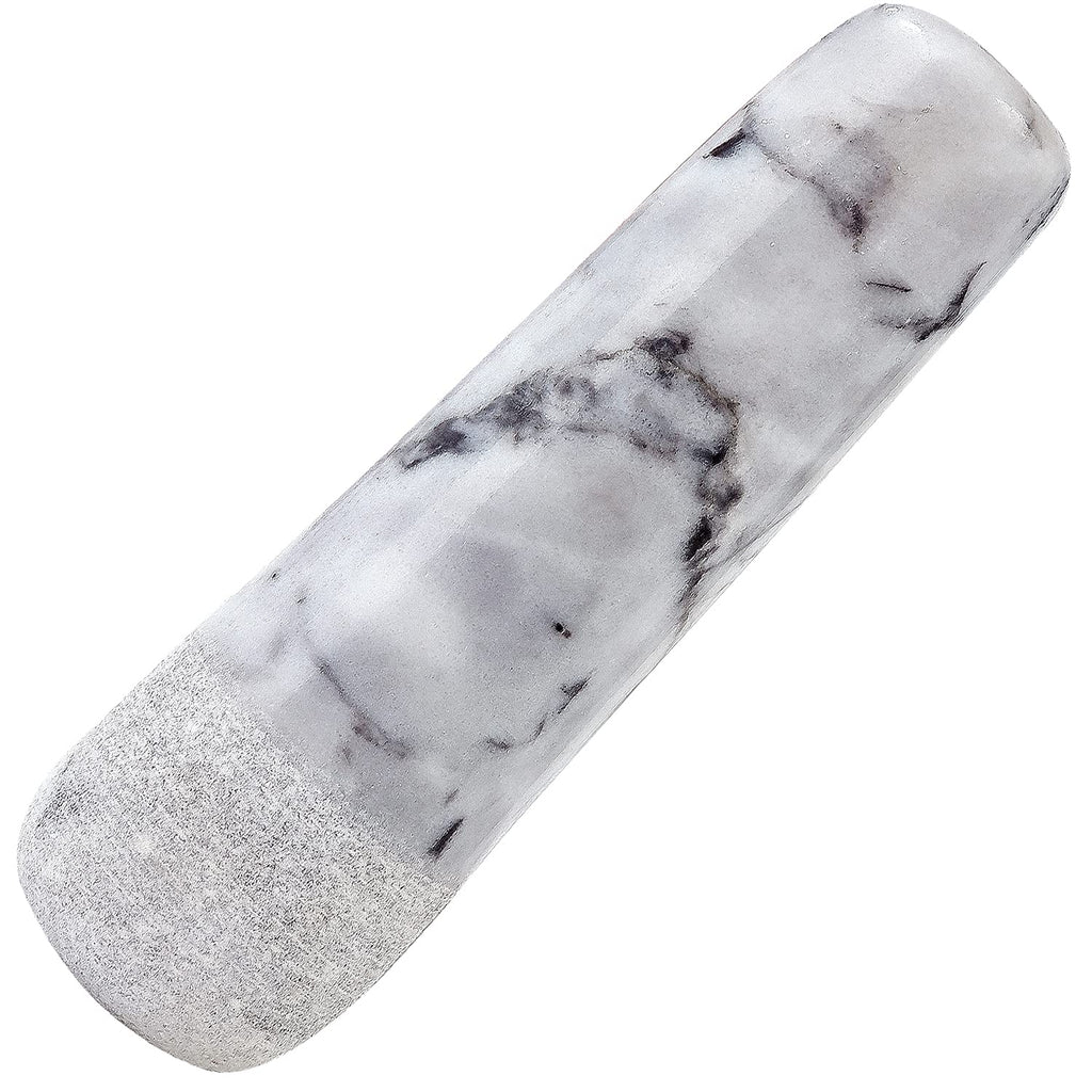 SIPARUI Marble Replacement Pestle 5.3inch Only Polished Stone Pestle (Mortar is not Included)(Light Gray White)