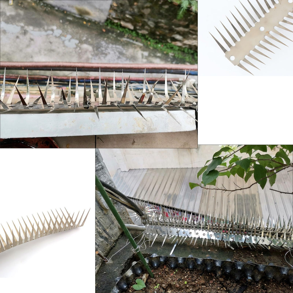 Anti-Climb Spikes for Raccoon & Bird Protection - Heavy-Duty Stainless Steel Barrier Nails for Fence, Roof, Trees | Outdoor Animal Climb Prevention