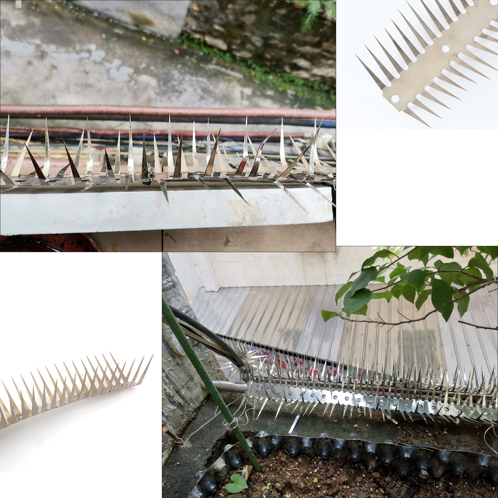 Anti-Climb Spikes for Raccoon & Bird Protection - Heavy-Duty Stainless Steel Barrier Nails for Fence, Roof, Trees | Outdoor Animal Climb Prevention