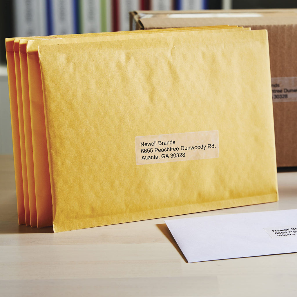 DYMO LabelWriter Address Labels, Clear, 1-1/8" x 3-1/2", 1 Roll/Box, 130 Labels/Roll (30254)