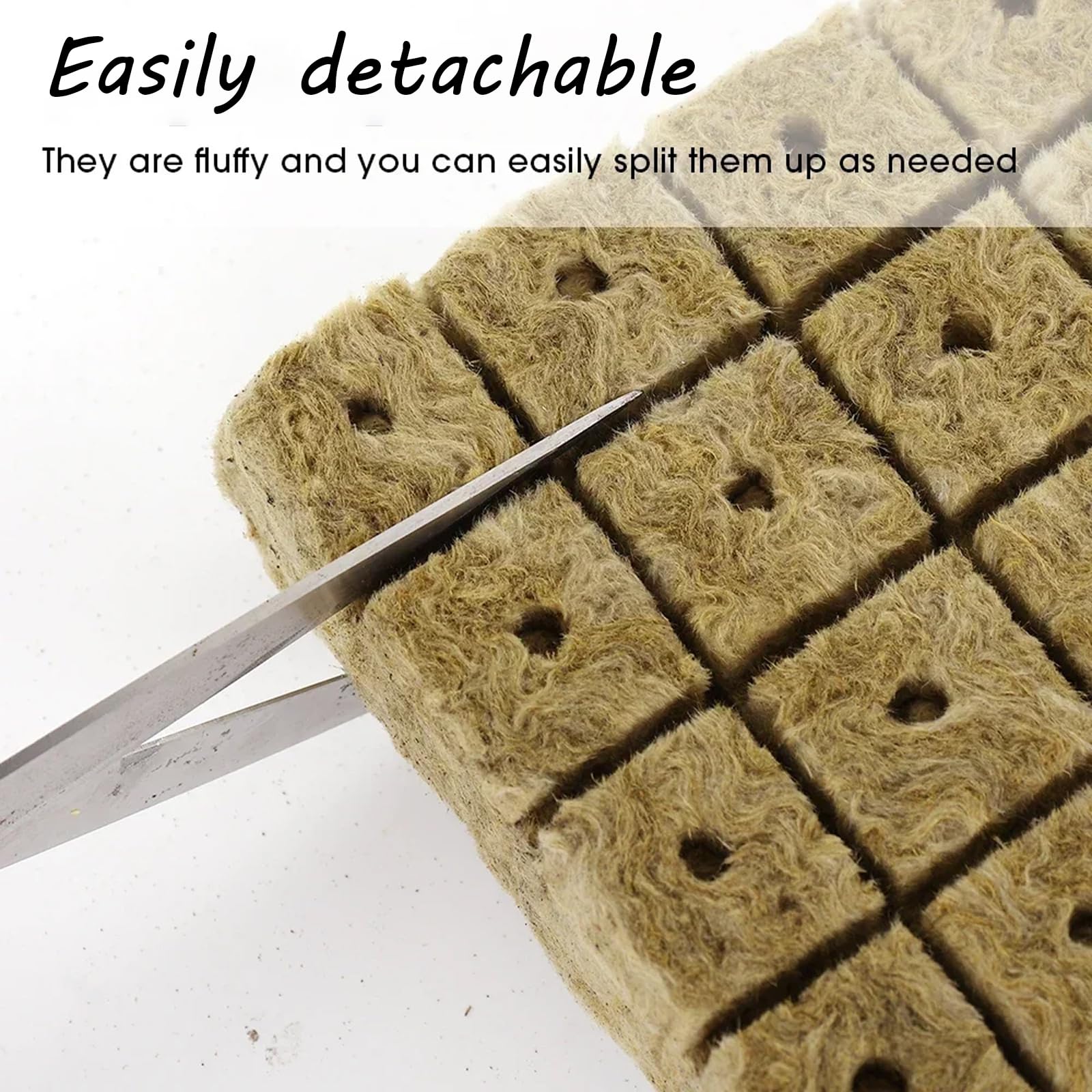 Naturezhen 56 Pcs Rockwool Grow Cubes (1.57"), Hydroponic Starter Plugs for Seedlings, Cloning & Soilless Cultivation, Premium Stonewool Growing Medium for Indoor/Outdoor Plant Systems