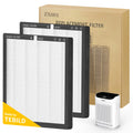 2 Pack ZX001 True HEPA Replacement Filter Compatible with TEBILD ZX001 Air Purifier, 3-in-1 H13 Ture HEPA and High-Efficiency Activated Carbon Filters for Pets Home Office