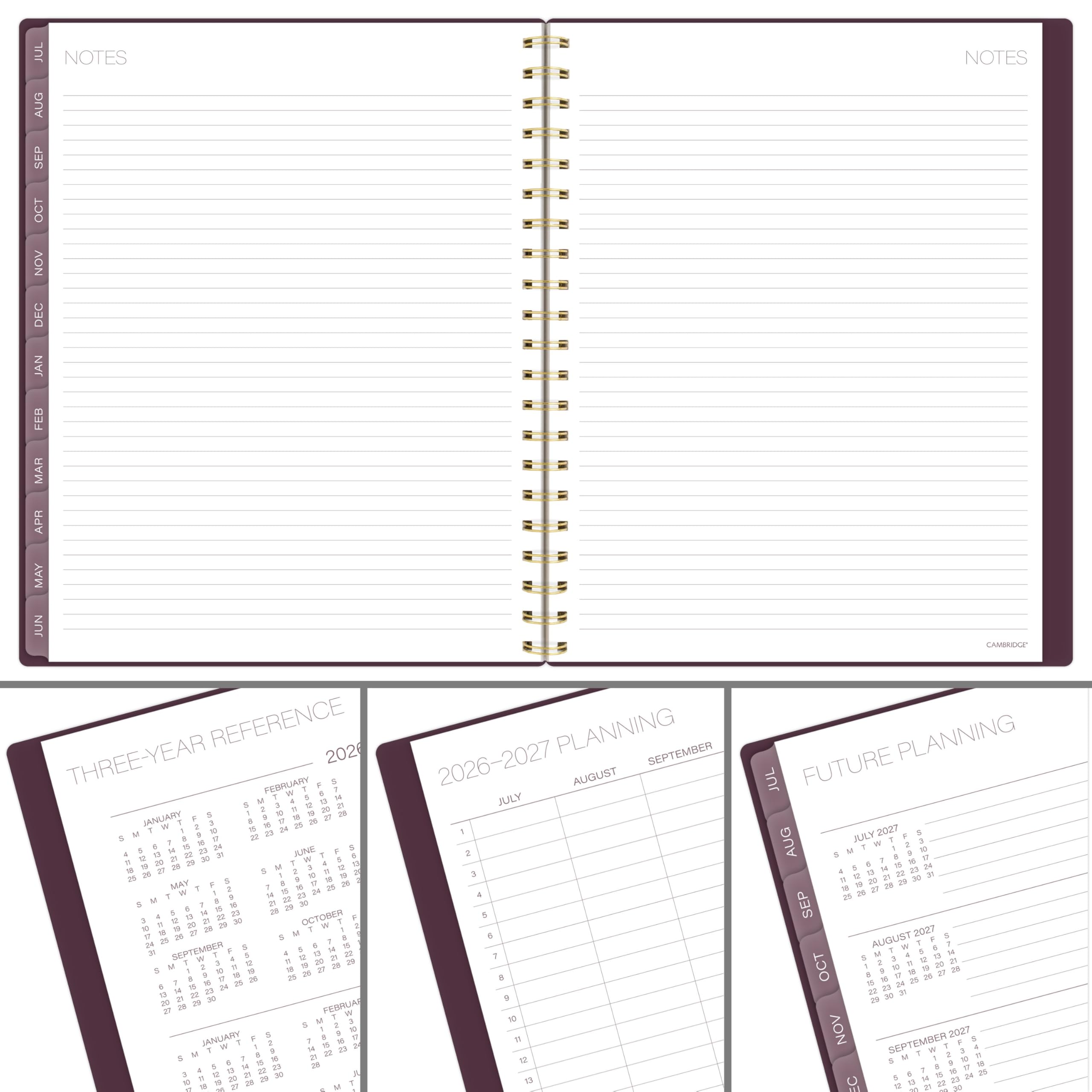 Cambridge Planner 2026-2027 Weekly & Monthly Academic 12-Month July-June, 8-1/2" x 11", Stria (1797-905A)