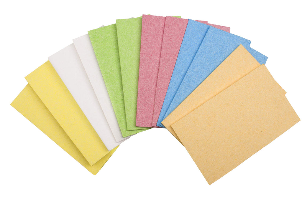 ARCLIBER Cleaning Scrub Sponge,Cellulose Non-Scratch for Kitchen,Bathroom,Cars,Colorful Compressed Sponge (18 Pack)