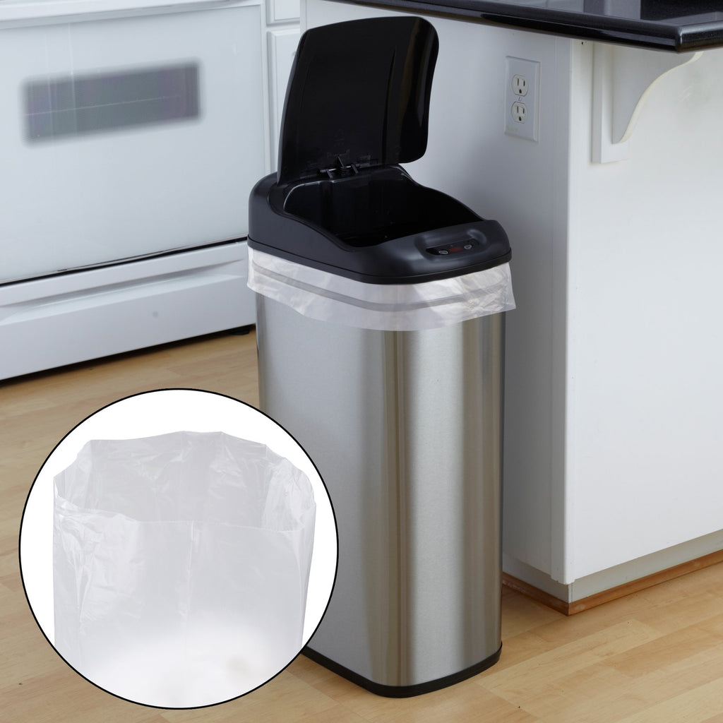 Cand 13 Gallon Kitchen Garbage Bags, 50 Litre Strong Clear Bags, 110 Counts