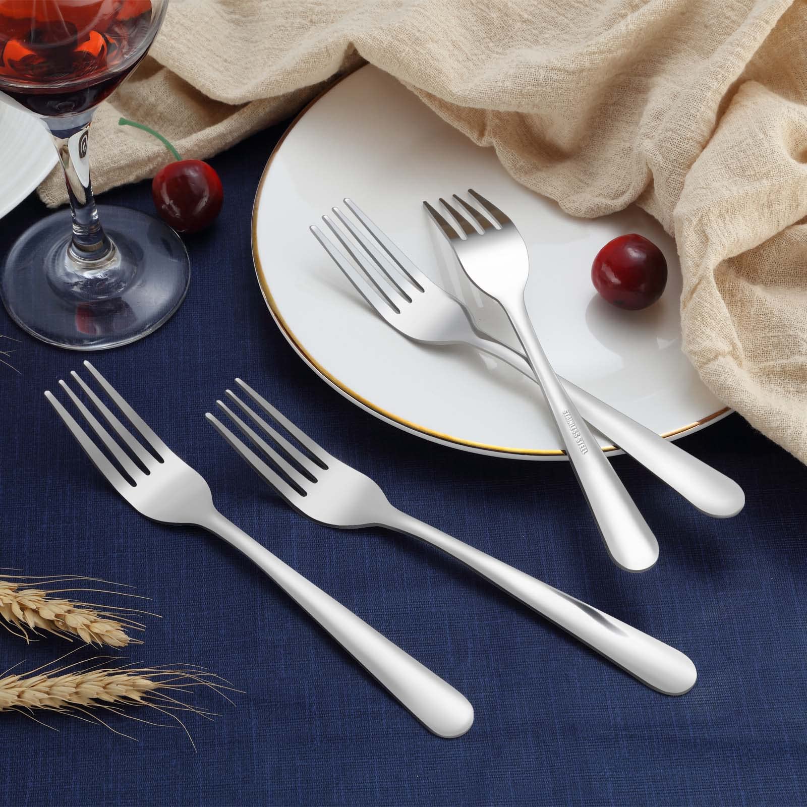 36-Piece Dinner Forks Set, Funnydin 7.1 Inches Stainless Steel Forks Silverware, Durable Table Forks Set, Use for Home, Hotel and Restaurant - Mirror Polished, Dishwasher Safe