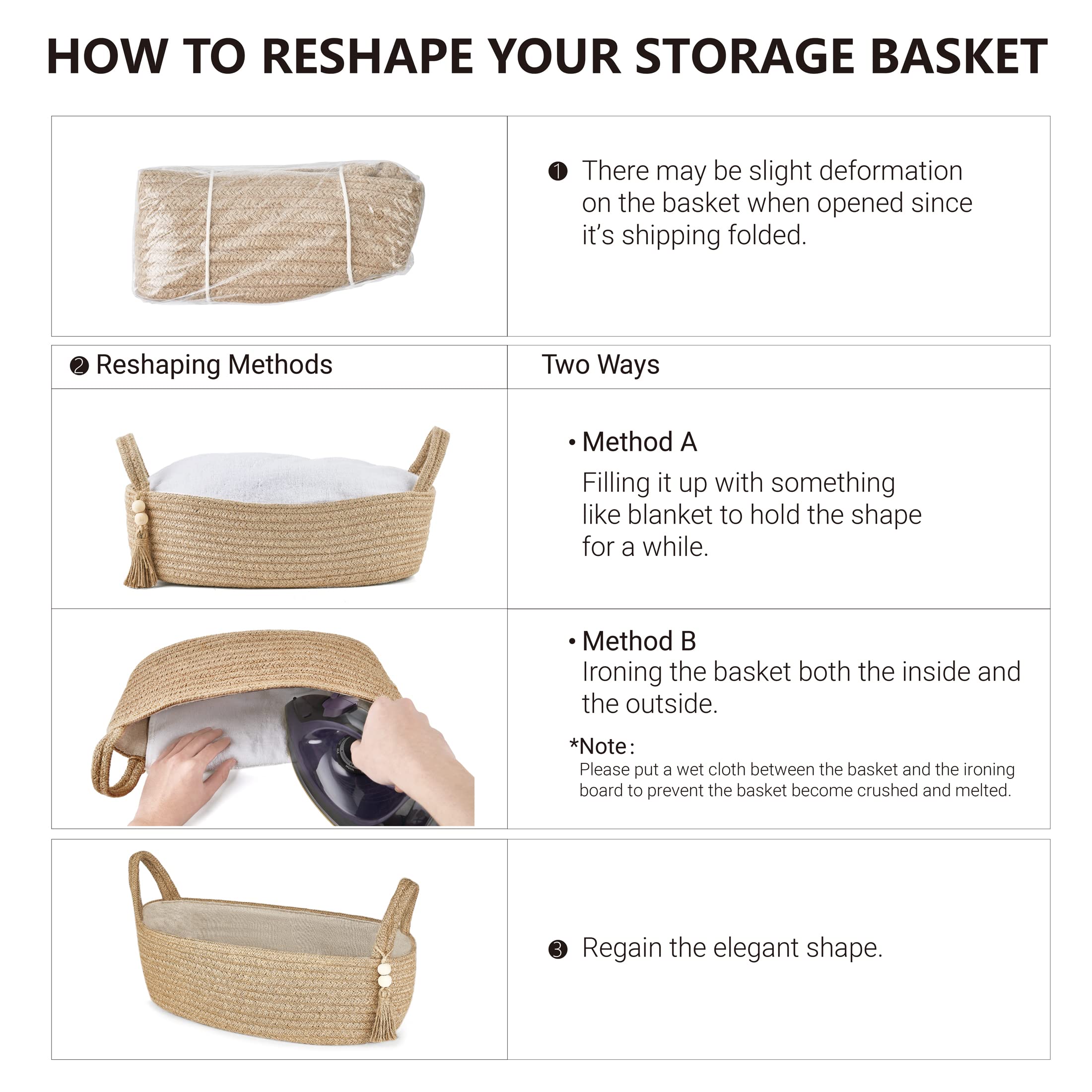 Mkono Small Storage Basket for Toilet Tank Top Boho Bathroom Decor Woven Rope Toilet Paper Tray Back of Toilet Organizer for Shelf Bedroom Living Room, Jute, 1 Pack, 15.7" L x 6" W
