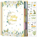 VinTS Wedding Planner 9 X 11 Countdown Wedding Planning Book and Organizer with Hardcover Design,Engagement Wedding gifts for Newly Engaged Couples, Future Brides Grooms (White)